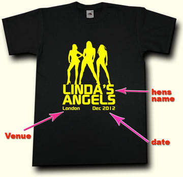 angels Hen Party T shirt