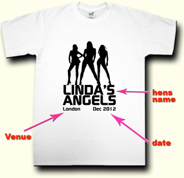 angels Hen Party T shirt