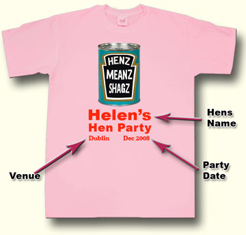 Henz Meanz Shagz Party T shirt