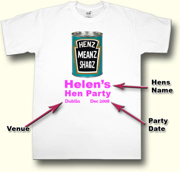 Henz Meanz Shagz Hen Party T shirt