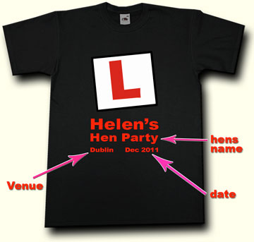 learner Hen Party T shirt
