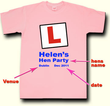 learner Hen Party T shirt