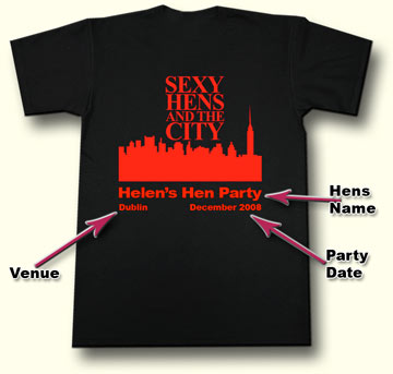 Sexy Hens in the City Hen Party T shirt
