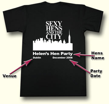 Sexy Hens in the City Hen Party T shirt