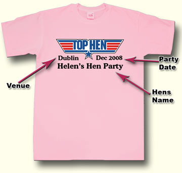 tophen Hen Party T shirt