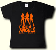angels Hen Party t shirt in black