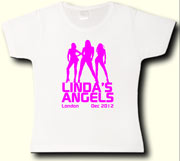 angels Hen Party t shirt in white