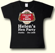 Fellas Are Twats hens party t shirt