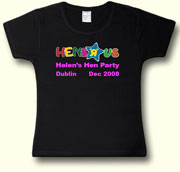 Hens R us Hen Party t shirt in black
