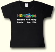Hens R us Hen Party t shirt in black
