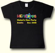 female fit hen party t shirt