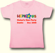 Hens R us Hen Party t shirt in Pink