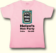 Henz Meanz Shagz Party t shirt in Pink