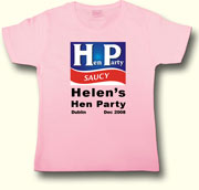 HP Saucy Hen Party t shirt in Pink