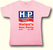 HP Saucy Hen Party t shirt in Pink