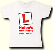 Learner Hen Party t shirt in white