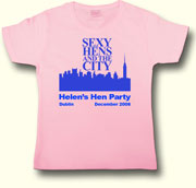 Sexy Hens and the City t shirt in Kelly Green