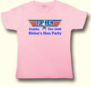Top Hen Party t shirt in Pink