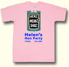 Henz Meanz Shagz Hen Party T Shirt