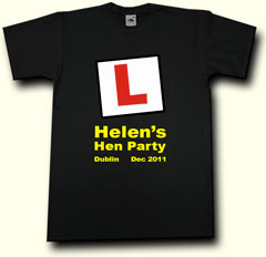 learner hen party t shirt